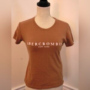 Abercrombie & Fitch Soft Collection Brown Baby Doll Tee 100% Cotton XS